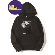 JJK YUJI ITADORI BLACK WHITE ANIME HOODIE JACKET
