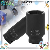 MAYIT Heavy Duty Wrench, 1/2" Drive 24mm 36mm Impact Socket Wrench,  6 Point Pneumatic Socket Wrench