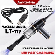4 In 1 Cordless Vacuum charger for LT-117 amazefan Air Duster Blower Electric Air Pump 16000PA 60000