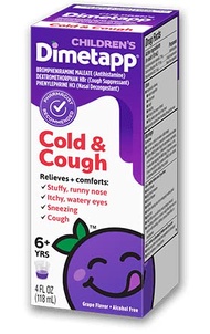 Pack of 4 DIMETAPP Elixir Cough/Cold 4 OZ Pack of 4 DIMETAPP Elixir Cough/Cold 4 OZ