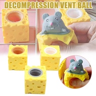 Cute Mouse Cheese Block Squeeze Squishy Toys Anti Stress Relief Stress Toy Toy C6T5
