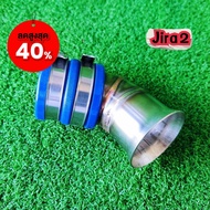 Up UP กรองเลสแท้ กรองอากาศ กรองเลส W125 ท่อกรอง คอกรอง ID งานเลสแท้ พร้อมสายรัดท่อ ของแต่ง Wave125 เ