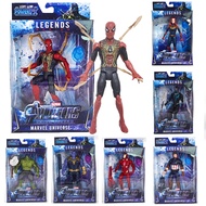 15CM Marvel legends The Avengers Spider Man Peter Parker Iron Man Thor Captain America Thanos Hulk War Machine Action Figure Toy