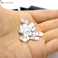 [Devoko] 1:12 Scale Miniature Domino Set Mini Domino Set Scenery Supplies Props