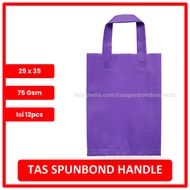 Goodie Bag Spunbond Handle 25x35 Ungu Lusinan / Tas Spunbond Polos