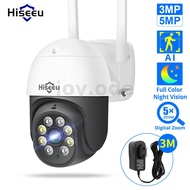 Hiseeu 3MP/5MP PTZ IP Camera Outdoor Security AI Human Detection H.265X Wireless WiFi CCTV Video Surveillance Cameras