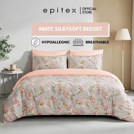 Epitex Silkysoft Printed 980TC Bedsheet with Quilt Cover Set - Bedset - Soft & Comfortable - Lightwe