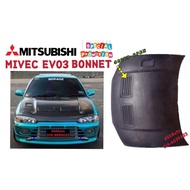 MIVEC EVO3 E3 WIRA FRONT BONNET BONET EVO 3 LL8341 // (Scoop boleh buka) Hard Fiber / SATRIA / PUTRA