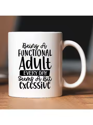 1pc Humorous ceramic coffee mug with "Not My Circus, Not My Monkey" message - Insulated, sturdy and 