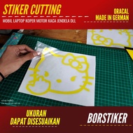 HELLO KITTY LAPTOP SIZE STICKER | CUSTOM ANIME BAND LOGO STICKERS ETC.