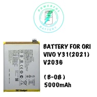 BATERI BATTERY FOR VIVO Y31(2021) V2036 (B-08) 5000mAh