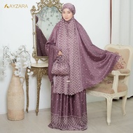 Ayzara - Mukena Dewasa Zamora Maxmara Silk Tas Premium Motif