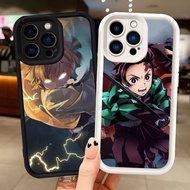 Z-1 Demon Slayer White Black Case Casing for iPhone X XS 15 Pro Max Case