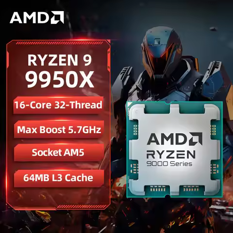 AMD Ryzen 9 9950X Gaming CPU R9 9950X Up to 5.7GHz 16-Core 32-Thread AM5 64MB Cache Processor withou