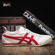 Onitsuka Tiger 100% 66 Men's and Women's Shoes Lovers Forrest Gump White Shoes Running Leather Casual Fashion Casual Sports Shoes