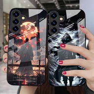 Applicable to Samsung A90Phone case S25UltraS23Glass Shell A90Fire Shadow S24A70A54Cartoon Anime