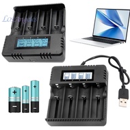 4 Slots 18650 Battery Charger USB LCD Smart Charger for 26500 AA AAA Battery [LosAngeles.my]