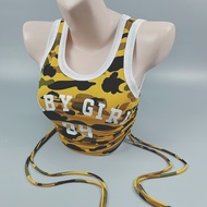 Áo Croptop Sát Nách Tập Gym Rút Dây Baby Girl Siêu Xinh