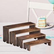 [xbnmpzi] 4Pcs Wood Display Risers Cupcake Stand Holder for Jewelry Shoe Cupcake