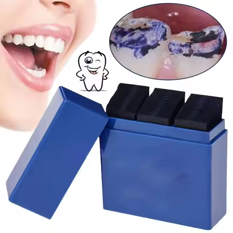 300 Sheets Dental Bite Paper Disposable Dentist Blue/Red Double-Sided Bite Strip Oral Teeth Care Whi