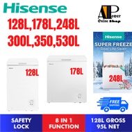 Hisense 128L / 178L / 248L / 350L / 530L Chest Freezer Peti Beku Deep Freezer / 冷藏箱 冷冻箱)