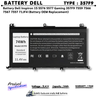 แบตเตอรี่ Battery Dell Inspiron 15 5576 5577 Gaming 357F9 7559 7566 7567 7557 71JF4 0GFJ6 ส่งฟรี !!!