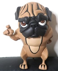 罕有!!! 有designer簽名!!! 限量版!!! 重塗!!  Hot Pugzee pug 八哥 狗 figure toys  可附 hottoys 袋