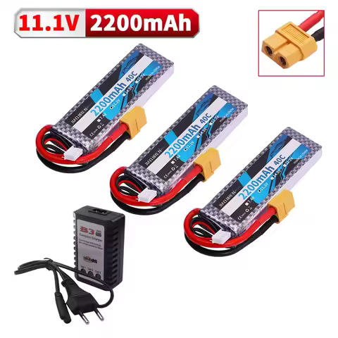 11.1V 2200mAh With XT60 Plug LiPo Battery For RC Helicopter Aircraft Quadcopter Cars Airplane 1.1v 4