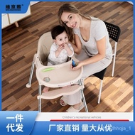 🚢Baby Dining Chair Dining Foldable Portable Household Baby Chair Multifunctional Dining Table and Chair Children Dining