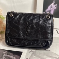 YSL BABY NIKI 黑色 銀鏈