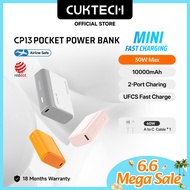 【3C Certification】CUKTECH Mini Power Bank 10000mAh 30W Max Fastcharging  Portable  PD3.0 Powerbank
