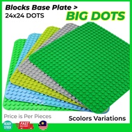 24x24 Big Dots Plastic Duplo Blocks Base Plates Figures Compatible Lego Toys Building Base plate
