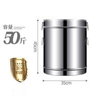 Rice Bucket Household Stainless Steel Rice Storage Box Insect-Proof Moisture-Proof Rice Container 20