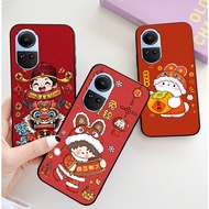 Cute oppo reno 10 / reno 10 pro Case With Picture Printed CNY 2024