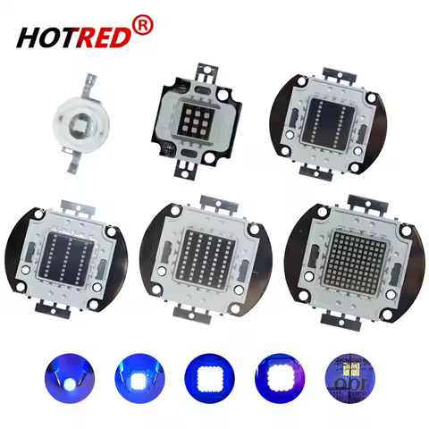 3W 5W 10W 20W 30W 50W 100W High Power UV LED Diodes Chips Ultra Violet 365nm 370nm 395nm 400nm COB L