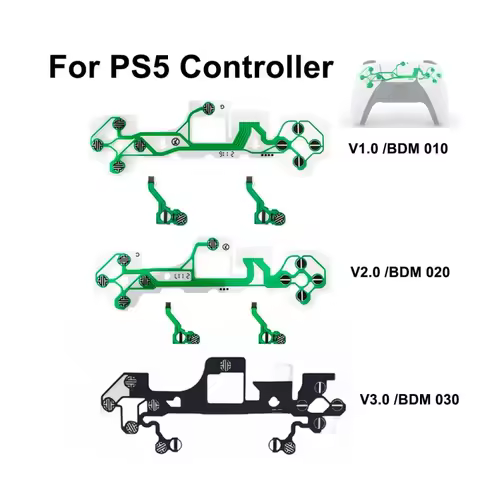 Controller Conductive Film for PlayStation 5 V1 V2 V3 Controller Ribbon Circuit Board Keypad Replace
