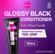 SUNSILK Conditioner Glossy Black Shine Kondisioner 160ml Hitam Berkilau