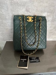 稀少色Chanel vintage 綠色荔枝皮琴譜包。成色不錯