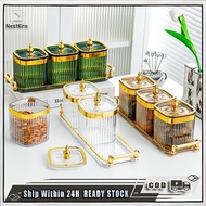 6pcs Set Bekas Kuih Raya Kedap Udara Balang Kuih Raya Spice Container Balang Plastik Food Jar Balang