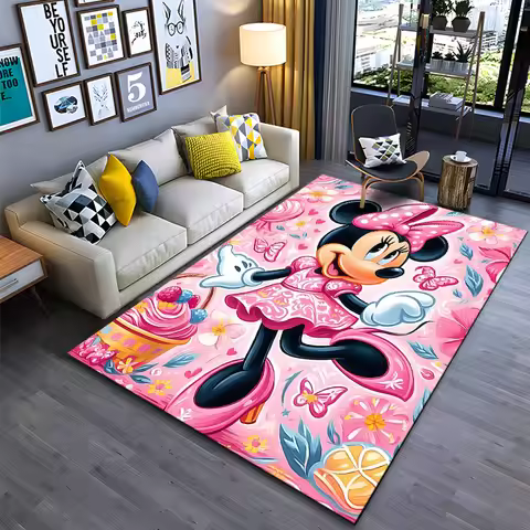 New Arrived! Various Styles Mickey Minnie Cartoon Rug Bedroom LivingRoom Sofa Carpet Exquisite Gifts