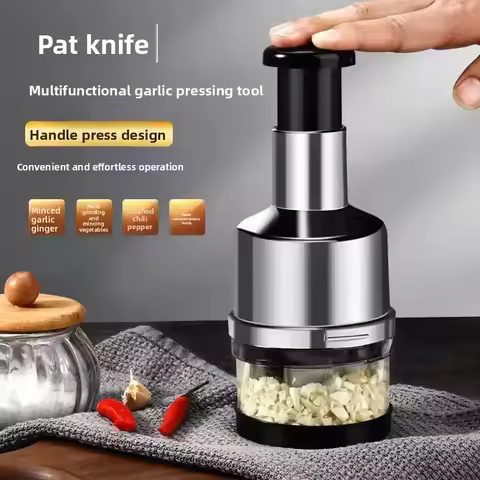 Stainless Steel Manual Hand Chopper Kitchen Tools Garlic Chopper Vegetable Slicer Mini Mincer Crushe