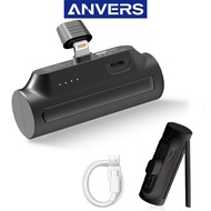 Anvers Power Bank Mini 5000mah Portable Charger Fast Charging Capsule Lightweight Small Cute PowerBank