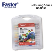 Faster OP-FP-36 Premium Oil Pastel With PP Box 220mm x 230mm x 35mm (36 Colours/Box)