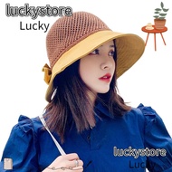 LUCKY Bucket Hat Women UV Protection Panama Hat Foldable Sunshade Hat