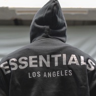 ESSENTIALS Los Angeles Limited University T double-line reflective letter cuff embroidery hoodie loo
