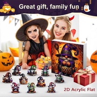 Halloween Advent 2D Acrylic Countdown Calendar Toy Figures Holiday Planner Decor 24 Days For Girl Bo