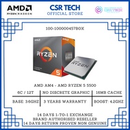 [CSR TECH] AMD RYZEN 5 5500 AM4 6 Core 12 Thread 16MB L3 CACHE AMD BOX CPU NO DISCRETE GRAPHICS (100