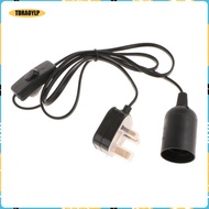 [tdraoylp] E27 Screw Light Lamp Bulb Holder Base Light Socket Cable Cord with On/Off