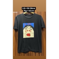 KATUN Preloved Men's and Women's T-Shirt - Black Cotton with Cute Images Like New [C258-00]