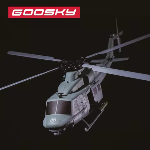 NEW GOOSKY E2 RC Helicopter 1:35 UH-1Y Scale 2.4G 6CH Dual Brushless Direct Drive Motor BNF / RTF Fl